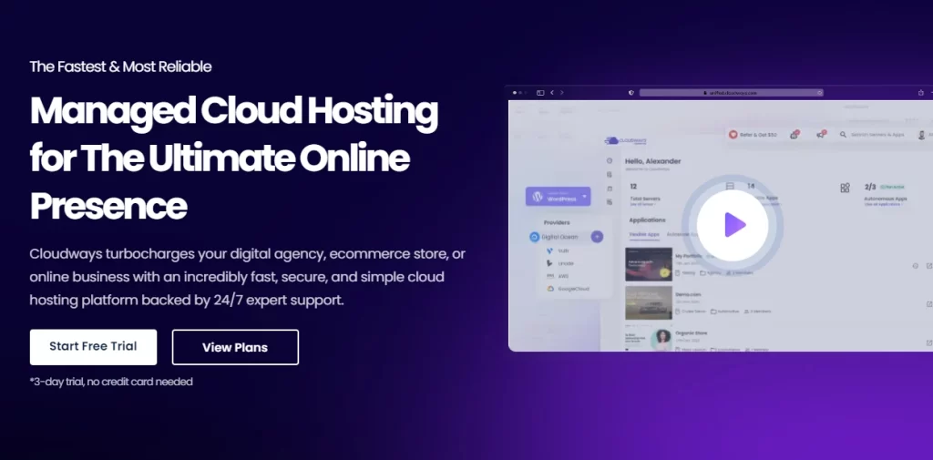 Cloudways managed cloud hosting